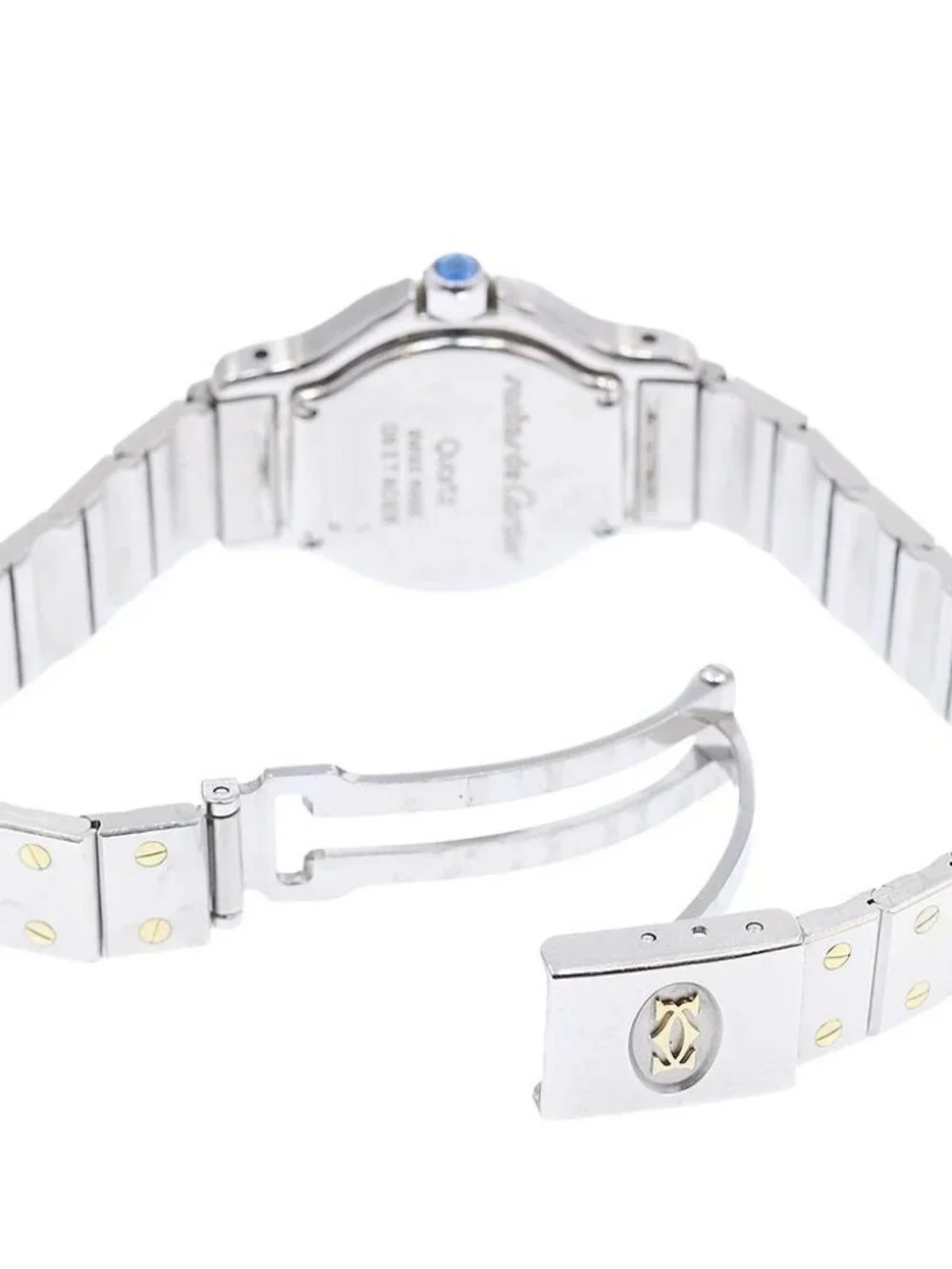 CARTIER Santos Octagon SM W2001683 Date YG2 tone Quartz Ladies Watch_972170